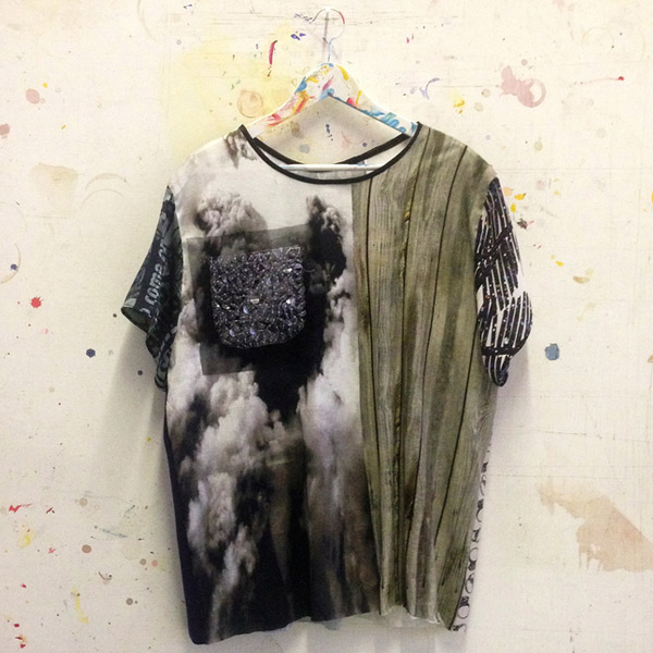Designer t-shirts from reclaimed fabric by Alex Noble - UPCYCLIST