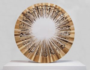 Cool contemporary wood sculpture made from scrap - UPCYCLIST
